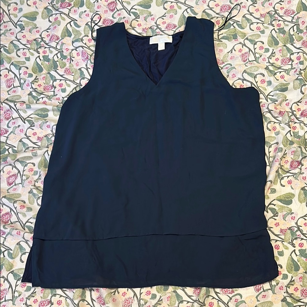 Elegant Navy Sleeveless Top